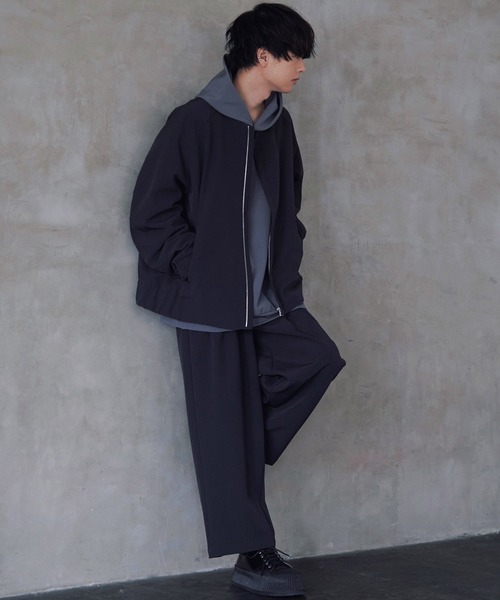 ATTACHMENT（アタッチメント）の「【ATTACHMENT × WYM】TRIANGLE CUTTING HUGE PARKA（パーカー・メンズ・チャコール/ブルー系・S/M/L）」の16枚目の写真