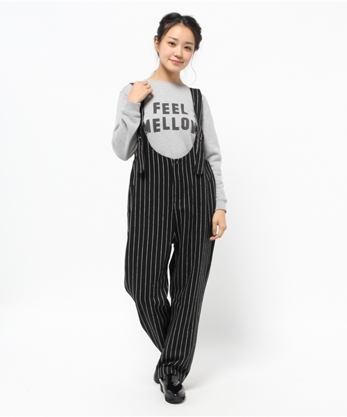 mystic（ミスティック）の「ウールゆったりサロペット（サロペット/オーバーオール・レディース・グレー/ブラック/チャコールグレー/ブラック系その他・ﾌﾘ-）」の3枚目の写真