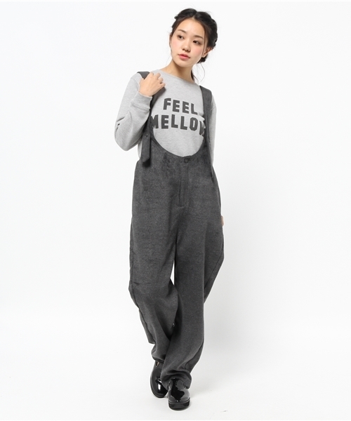 mystic（ミスティック）の「ウールゆったりサロペット（サロペット/オーバーオール・レディース・グレー/ブラック/チャコールグレー/ブラック系その他・ﾌﾘ-）」の4枚目の写真