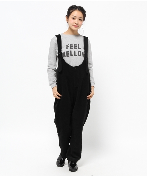 mystic（ミスティック）の「ウールゆったりサロペット（サロペット/オーバーオール・レディース・グレー/ブラック/チャコールグレー/ブラック系その他・ﾌﾘ-）」の2枚目の写真