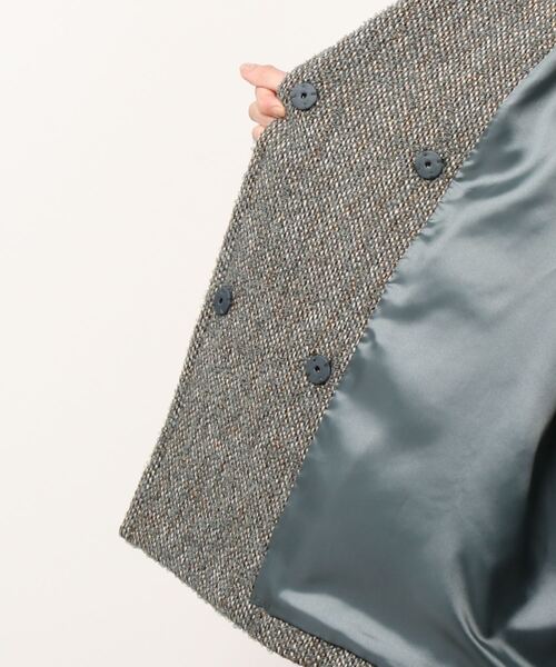 CLANE MIX LOOP TWEED BOX COAT