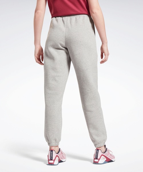 Reebok(リーボック)の「 アイデンティティ ロゴ フリース ジョガー / Identity Logo Fleece Joggers(スウェットパンツ・レディース・ヘザーグレー/ブラック・MEDIUM/X-LARGE/XX-LARGE/LARGE/X-SMALL/SMALL)」の12枚目の写真