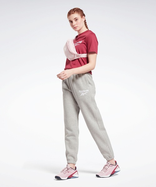 Reebok(リーボック)の「 アイデンティティ ロゴ フリース ジョガー / Identity Logo Fleece Joggers(スウェットパンツ・レディース・ヘザーグレー/ブラック・MEDIUM/X-LARGE/XX-LARGE/LARGE/X-SMALL/SMALL)」の6枚目の写真