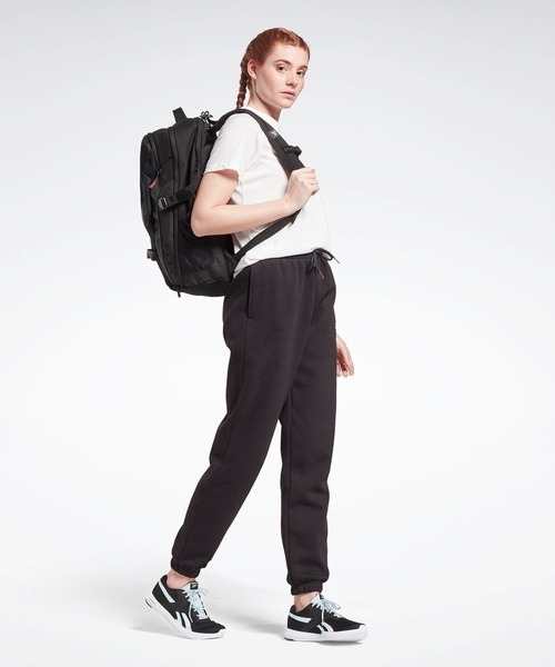 Reebok(リーボック)の「 アイデンティティ ロゴ フリース ジョガー / Identity Logo Fleece Joggers(スウェットパンツ・レディース・ヘザーグレー/ブラック・MEDIUM/X-LARGE/XX-LARGE/LARGE/X-SMALL/SMALL)」の4枚目の写真