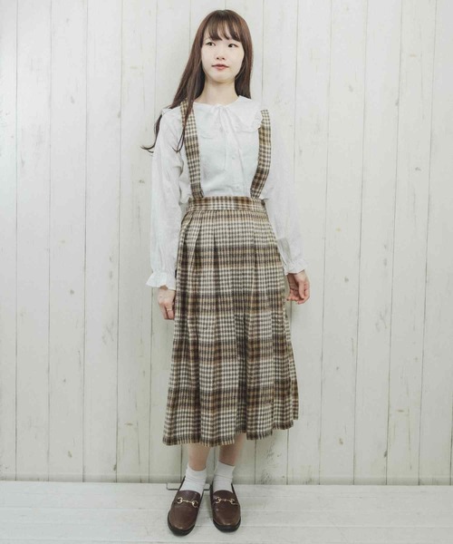 Clice de Paris(クリシェドゥパリス)の「K/チェックプリーツスカート(スカート・レディース・グレー/ベージュ・ONESIZE)」の8枚目の写真
