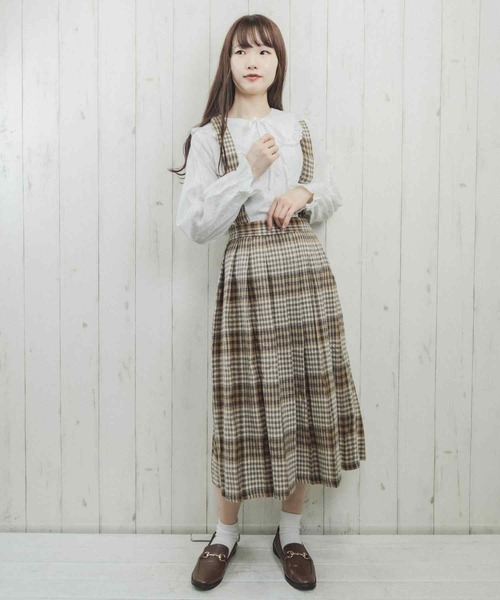 Clice de Paris(クリシェドゥパリス)の「K/チェックプリーツスカート(スカート・レディース・グレー/ベージュ・ONESIZE)」の12枚目の写真