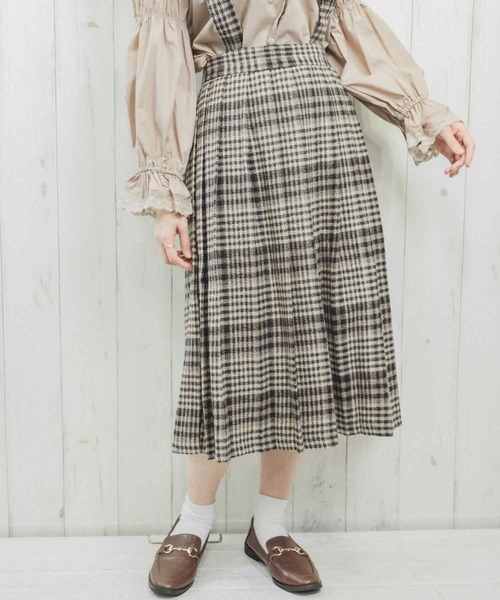 Clice de Paris(クリシェドゥパリス)の「K/チェックプリーツスカート(スカート・レディース・グレー/ベージュ・ONESIZE)」の6枚目の写真
