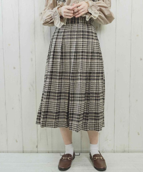 Clice de Paris(クリシェドゥパリス)の「K/チェックプリーツスカート(スカート・レディース・グレー/ベージュ・ONESIZE)」の22枚目の写真