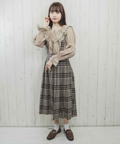 Clice de Paris(クリシェドゥパリス)の「K/チェックプリーツスカート(スカート・レディース・グレー/ベージュ・ONESIZE)」の13枚目の写真
