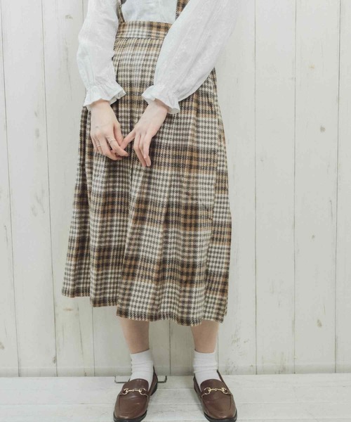 Clice de Paris(クリシェドゥパリス)の「K/チェックプリーツスカート(スカート・レディース・グレー/ベージュ・ONESIZE)」の7枚目の写真