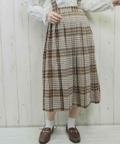 Clice de Paris(クリシェドゥパリス)の「K/チェックプリーツスカート(スカート・レディース・グレー/ベージュ・ONESIZE)」の11枚目の写真
