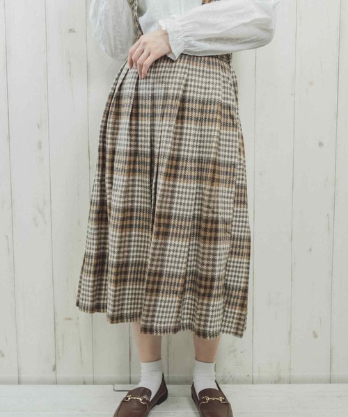 Clice de Paris(クリシェドゥパリス)の「K/チェックプリーツスカート(スカート・レディース・グレー/ベージュ・ONESIZE)」の20枚目の写真