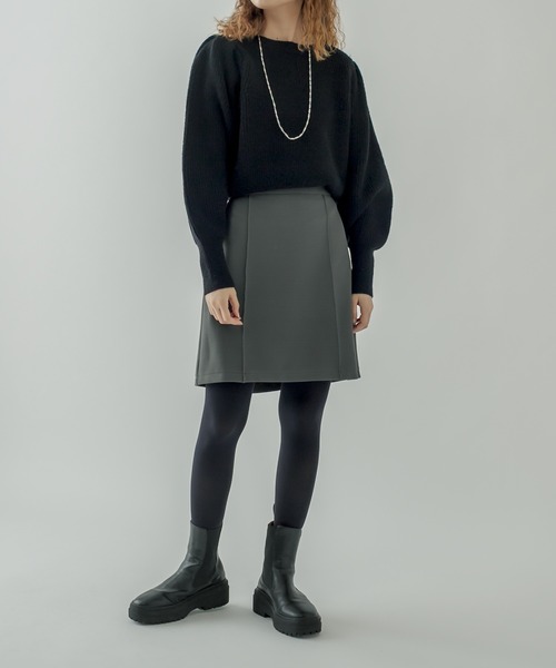 mystic(ミスティック)の「畦切り替えパフニット(ニット/セーター・レディース・ブラック/ベージュ/オフホワイト/ブルー・FREE)」の16枚目の写真