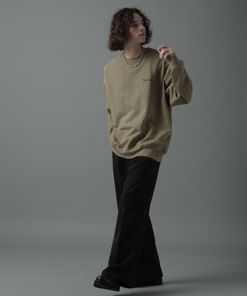 HARE(ハレ)の「ワイドフレアパンツ(HARE)(スラックス・メンズ・ブラック/チャコールグレー/パープル/レッド・SMALL/MEDIUM)」の8枚目の写真