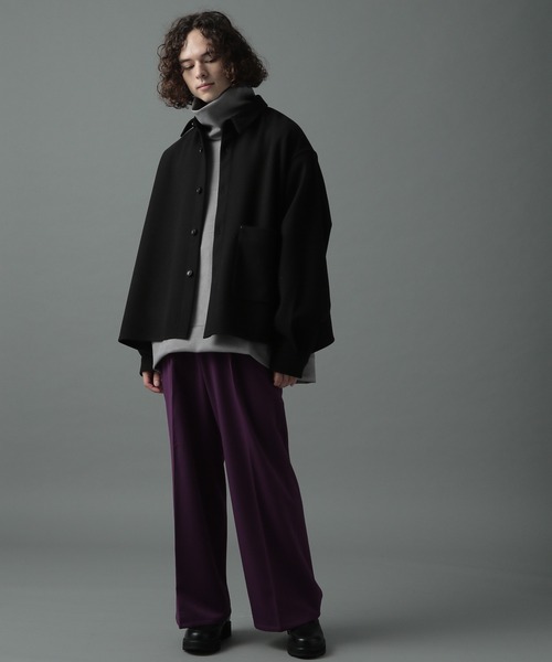 HARE(ハレ)の「ワイドフレアパンツ(HARE)(スラックス・メンズ・ブラック/チャコールグレー/パープル/レッド・SMALL/MEDIUM)」の13枚目の写真