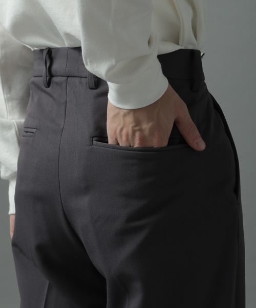 HARE(ハレ)の「ワイドフレアパンツ(HARE)(スラックス・メンズ・ブラック/チャコールグレー/パープル/レッド・SMALL/MEDIUM)」の20枚目の写真