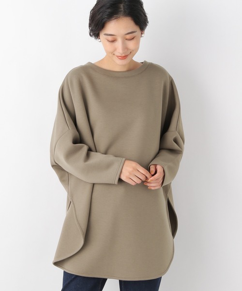 LEPSIM(レプシィム)の「オーバーポンチョプルオーバー 215878(Tシャツ/カットソー・レディース・アイボリー/カーキ/グレー・FREE)」の1枚目の写真