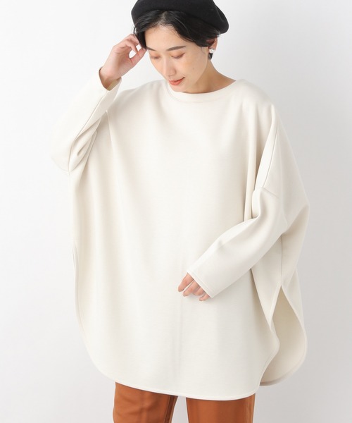LEPSIM(レプシィム)の「オーバーポンチョプルオーバー 215878(Tシャツ/カットソー・レディース・アイボリー/カーキ/グレー・FREE)」の2枚目の写真