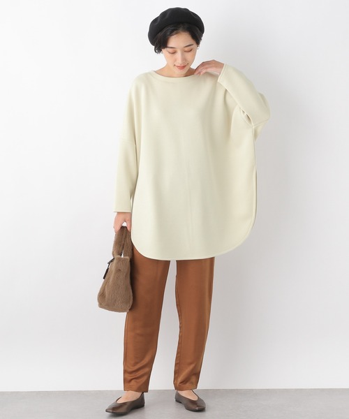 LEPSIM(レプシィム)の「オーバーポンチョプルオーバー 215878(Tシャツ/カットソー・レディース・アイボリー/カーキ/グレー・FREE)」の4枚目の写真