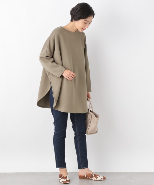 LEPSIM(レプシィム)の「オーバーポンチョプルオーバー 215878(Tシャツ/カットソー・レディース・アイボリー/カーキ/グレー・FREE)」の6枚目の写真