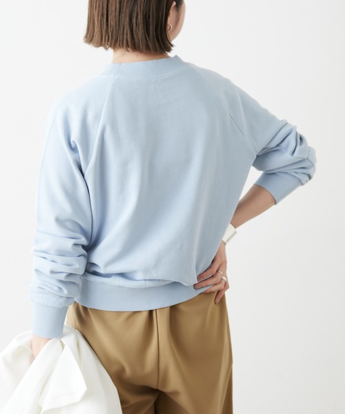 Omekashi（オメカシ）の「(オーガニックコットン)コンパクトスウェット（スウェット・レディース・チャコールグレー/サックスブルー/ピンク/アイボリー/オフホワイト/ネイビー/ピンク系その他・FREE）」の5枚目の写真