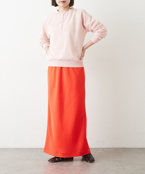 Omekashi（オメカシ）の「(オーガニックコットン)コンパクトスウェット（スウェット・レディース・チャコールグレー/サックスブルー/ピンク/アイボリー/オフホワイト/ネイビー/ピンク系その他・FREE）」の6枚目の写真