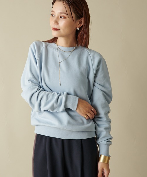 Omekashi（オメカシ）の「(オーガニックコットン)コンパクトスウェット（スウェット・レディース・チャコールグレー/サックスブルー/ピンク/アイボリー/オフホワイト/ネイビー/ピンク系その他・FREE）」の22枚目の写真