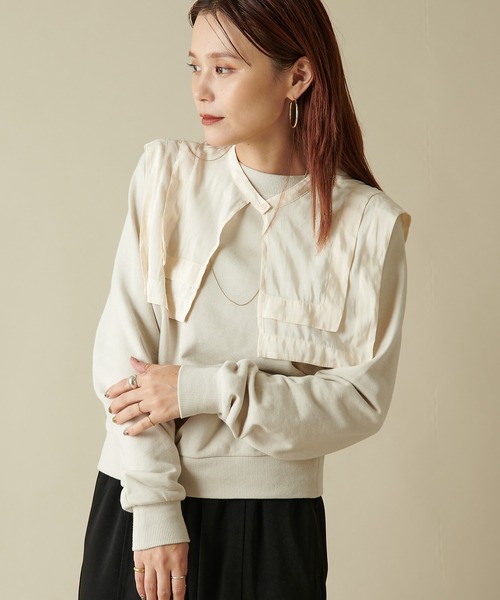 Omekashi（オメカシ）の「(オーガニックコットン)コンパクトスウェット（スウェット・レディース・チャコールグレー/サックスブルー/ピンク/アイボリー/オフホワイト/ネイビー/ピンク系その他・FREE）」の8枚目の写真