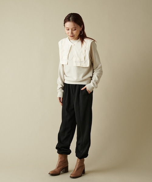 Omekashi（オメカシ）の「(オーガニックコットン)コンパクトスウェット（スウェット・レディース・チャコールグレー/サックスブルー/ピンク/アイボリー/オフホワイト/ネイビー/ピンク系その他・FREE）」の12枚目の写真