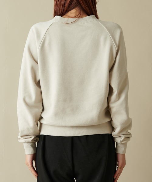 Omekashi（オメカシ）の「(オーガニックコットン)コンパクトスウェット（スウェット・レディース・チャコールグレー/サックスブルー/ピンク/アイボリー/オフホワイト/ネイビー/ピンク系その他・FREE）」の9枚目の写真