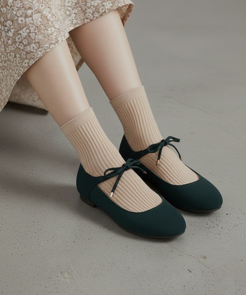 LibertyDoll(リバティードール)の「LibertyDoll 着脱も簡単 ゴムフィットレースフラット美脚パンプス(パンプス・レディース・ブラウン/モスグリーン/グレー/レオパード/ベージュ/ブラック/レッド/オレンジ/ネイビー/ラベンダー・M/L/3L/LL/S/SS)」の5枚目の写真