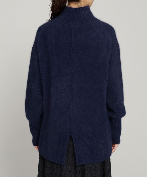 NANO universe（ナノユニバース）の「洗えるフォックス 天竺タートルネックプルオーバー 長袖（ニット/セーター・レディース・ネイビー/オフホワイト/ピンクベージュ・38/36）」の16枚目の写真