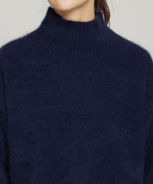 NANO universe（ナノユニバース）の「洗えるフォックス 天竺タートルネックプルオーバー 長袖（ニット/セーター・レディース・ネイビー/オフホワイト/ピンクベージュ・38/36）」の18枚目の写真