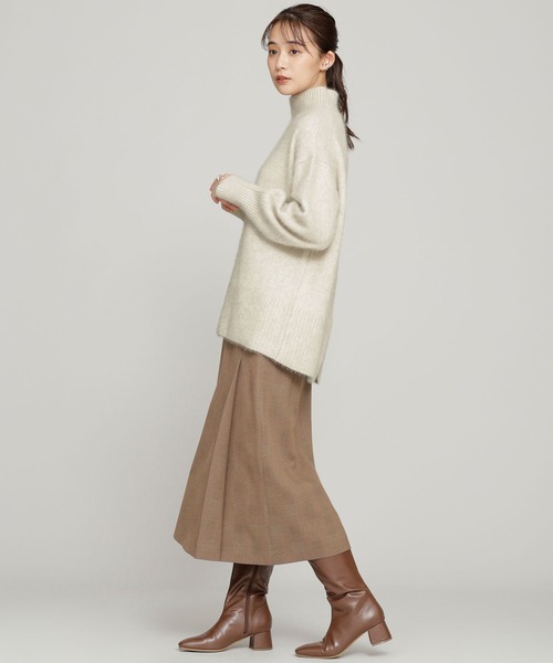 NANO universe（ナノユニバース）の「洗えるフォックス 天竺タートルネックプルオーバー 長袖（ニット/セーター・レディース・ネイビー/オフホワイト/ピンクベージュ・38/36）」の10枚目の写真