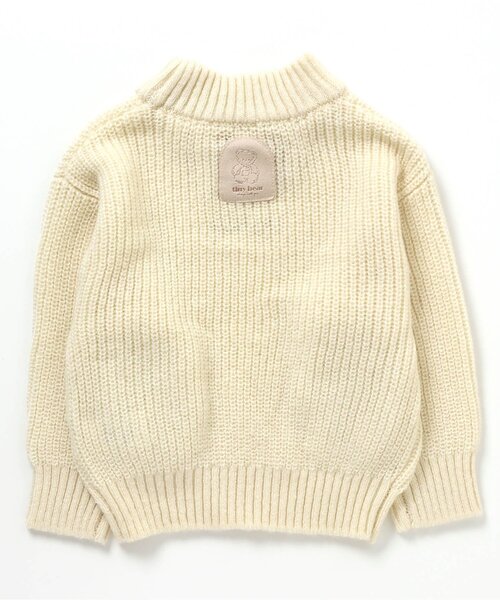 apres les cours（アプレレクール）の「tiny bear アップリケニット（ニット/セーター・キッズ・ベージュ/ブラウン・100/90/120）」の5枚目の写真