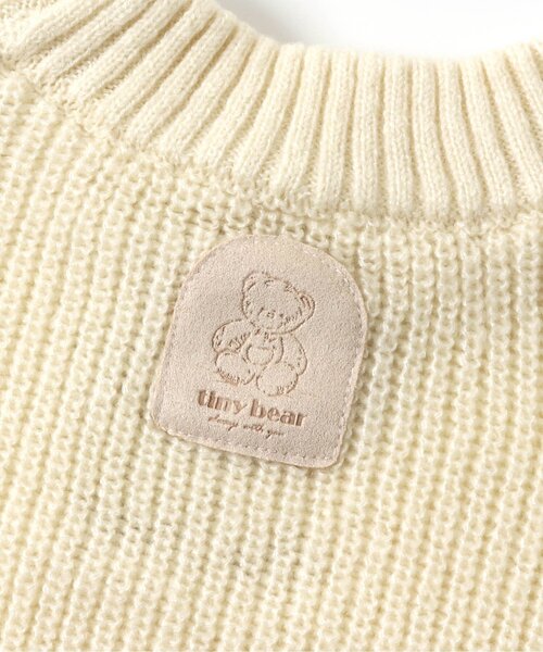 apres les cours（アプレレクール）の「tiny bear アップリケニット（ニット/セーター・キッズ・ベージュ/ブラウン・100/90/120）」の4枚目の写真