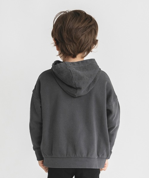 BRANSHES（ブランシェス）の「【バンダナフード】パーカー（パーカー・キッズ・カーキ/チャコールグレー・140/90/110/150/120/100/130）」の3枚目の写真