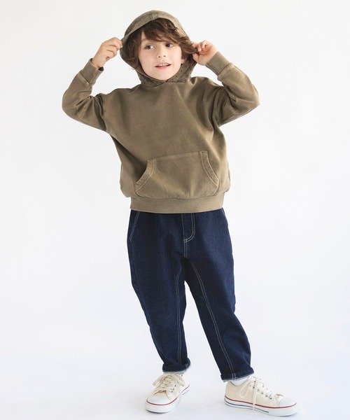 BRANSHES（ブランシェス）の「【バンダナフード】パーカー（パーカー・キッズ・カーキ/チャコールグレー・140/90/110/150/120/100/130）」の20枚目の写真