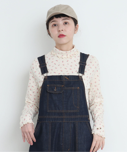 CHILD WOMAN(チャイルドウーマン)の「フライス小花プリント タートル長袖プルオーバー(Tシャツ/カットソー・レディース・アイボリー/サックスブルー/イエロー/ブルー系その他/オレンジ・FREE)」の8枚目の写真