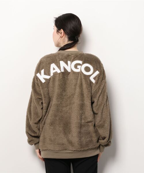 KANGOL(カンゴール)の「KANGOL カンゴール ファーフリースプルオーバー トレーナー(スウェット・レディース・ブラック/ベージュ/ブラウン/ピンク・M/L)」の5枚目の写真