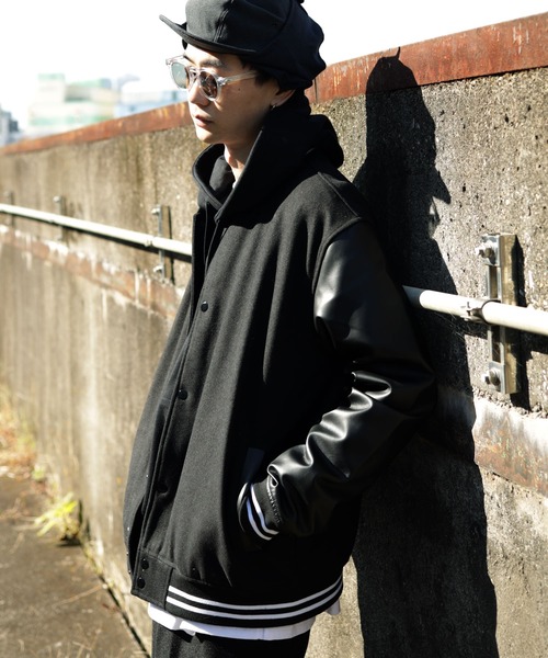 Lulu & Arnie(るるあんどあーにー)の「メルトンスタジャン / スタジアム ジャンパー(スタジャン・メンズ・ブラック・MEDIUM/LARGE/X-LARGE)」の2枚目の写真