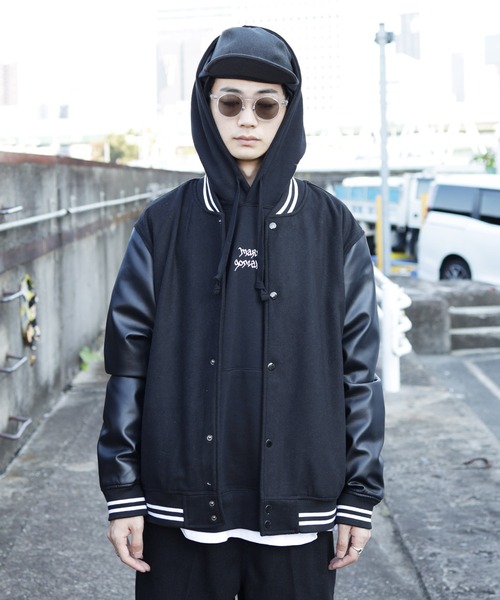 Lulu & Arnie(るるあんどあーにー)の「メルトンスタジャン / スタジアム ジャンパー(スタジャン・メンズ・ブラック・MEDIUM/LARGE/X-LARGE)」の3枚目の写真
