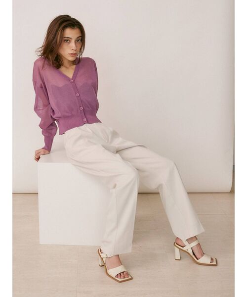 EVRIS（エヴリス）の「スクエアトゥクロコライクサンダル（サンダル・レディース・イエロー/ホワイト/ブラック・LARGE/SMALL/MEDIUM）」の21枚目の写真