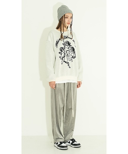 HARSH AND CRUEL(ハーシュアンドクルーエル)の「グラフィック刺繍 ニットセーター HC21AW06【Harsh and Cruel】(ニット/セーター・メンズ・ブラック/ホワイト・L/M/XL/S)」の22枚目の写真