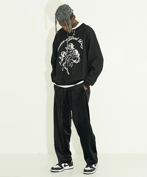 HARSH AND CRUEL(ハーシュアンドクルーエル)の「グラフィック刺繍 ニットセーター HC21AW06【Harsh and Cruel】(ニット/セーター・メンズ・ブラック/ホワイト・L/M/XL/S)」の10枚目の写真