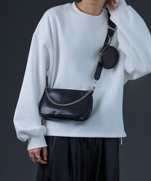 Ellno Loset（エルノロゼット）の「ケース付きショルダーバッグ（ショルダーバッグ・レディース・ブラック・FREE）」の7枚目の写真