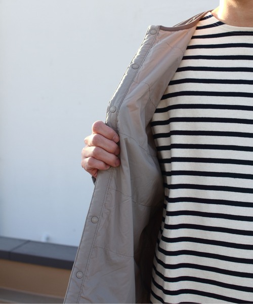 DANTON(ダントン)の「DANTON/ダントン インサレーションジャケット INSULATION JACKET(メンズ)DT-A0129 SBT(ノーカラージャケット・メンズ・オリーブ/ブラック/ネイビー/ライトベージュ/セージグリーン/グレー/ライトグレー・M/L/XL)」の19枚目の写真