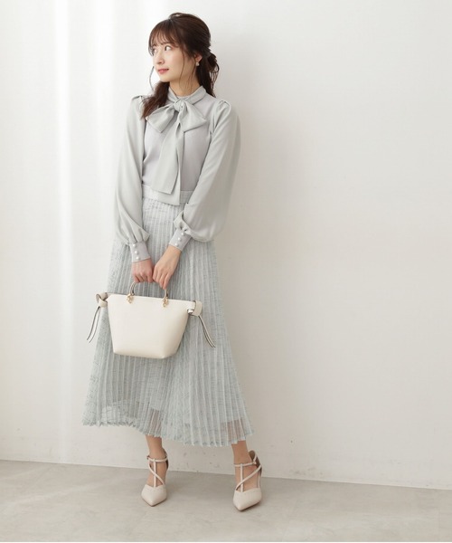 PROPORTION BODY DRESSING（プロポーションボディドレッシング）の「ボウタイリボンニット / 1212170105（ニット/セーター・レディース・パープル/オフホワイト/ライトグリーン・FREE）」の5枚目の写真