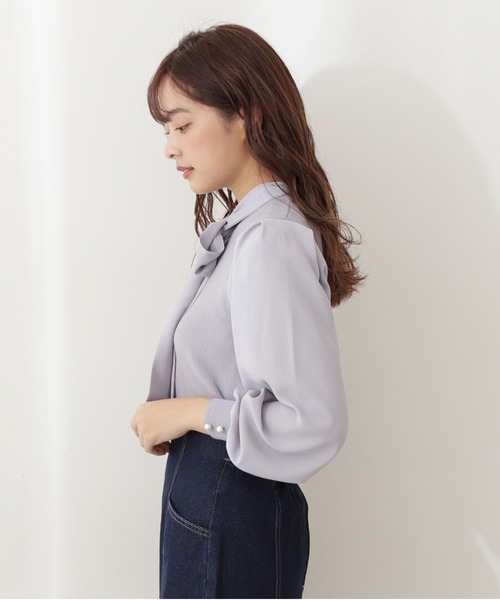 PROPORTION BODY DRESSING（プロポーションボディドレッシング）の「ボウタイリボンニット / 1212170105（ニット/セーター・レディース・パープル/オフホワイト/ライトグリーン・FREE）」の8枚目の写真