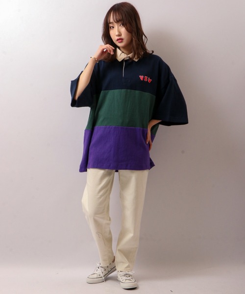 VISION STREET WEAR(ヴィジョンストリートウェア)の「VISION STREET WEAR コットンラガーポロシャツ(ポロシャツ・メンズ・グレー系その他/ネイビー/グリーン・LL/M/L)」の14枚目の写真